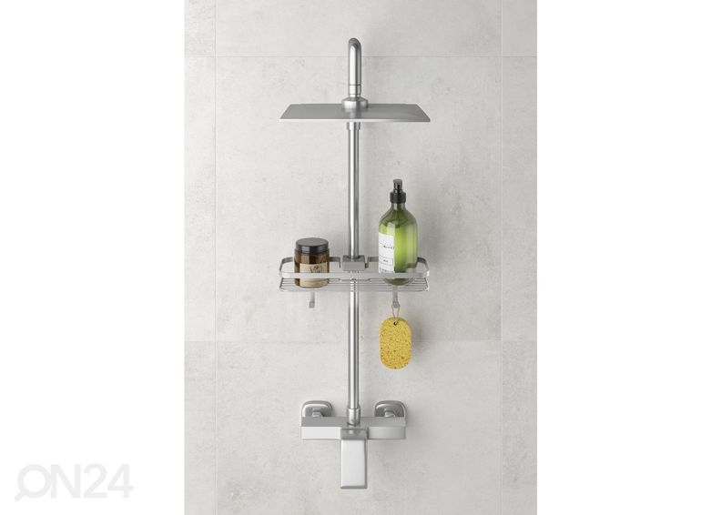 Suihkuhylly Origin matala, 29x11x9 cm, hopea kuvasuurennos