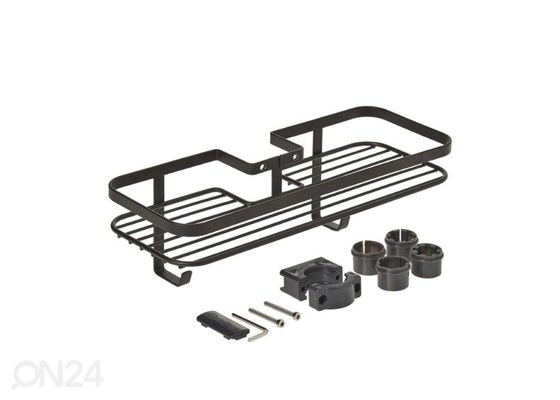 Suihkuhylly Origin matala, 29x11x9 cm, musta kuvasuurennos