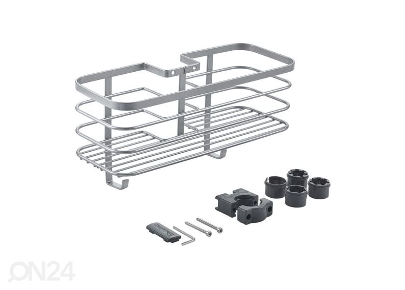 Suihkuhylly Origin syvä, 29x11x15 cm, hopea kuvasuurennos