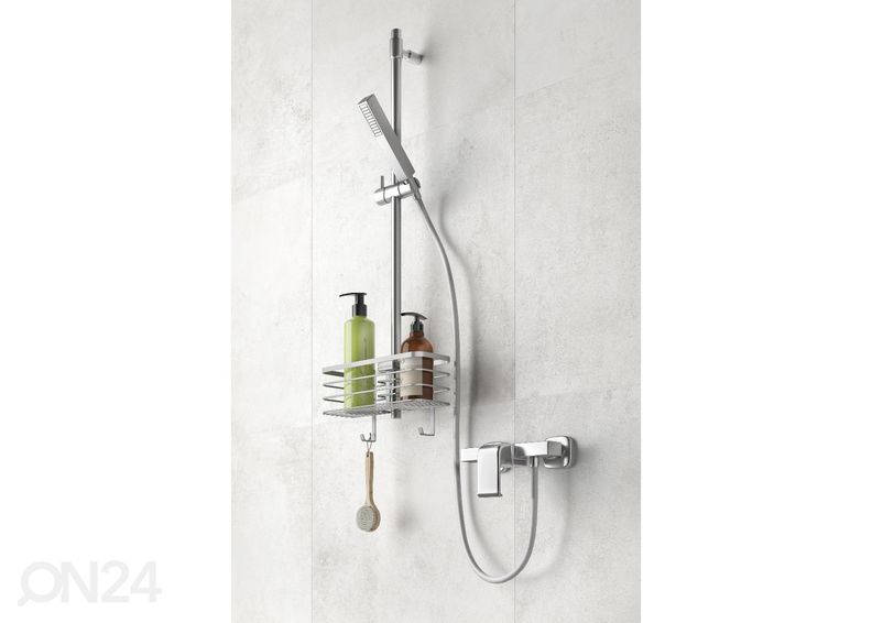 Suihkuhylly Origin syvä, 29x11x15 cm, hopea kuvasuurennos