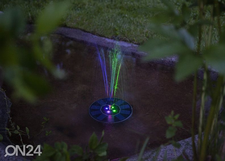 Suihkulähde aurinkokennolla RGB LED valolla Fountain kuvasuurennos