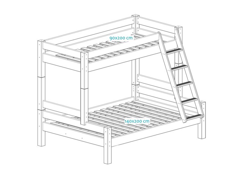 Suwem kerrossänky kolmelle Lahe 90/140x200 cm kuvasuurennos