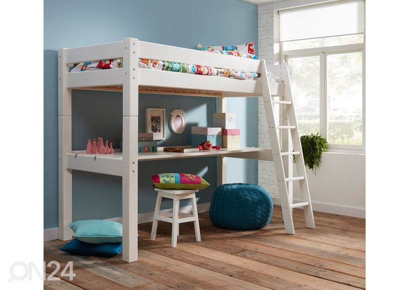 Suwem korkea parvisänky Lahe viistotikkailla 80x200 cm kuvasuurennos