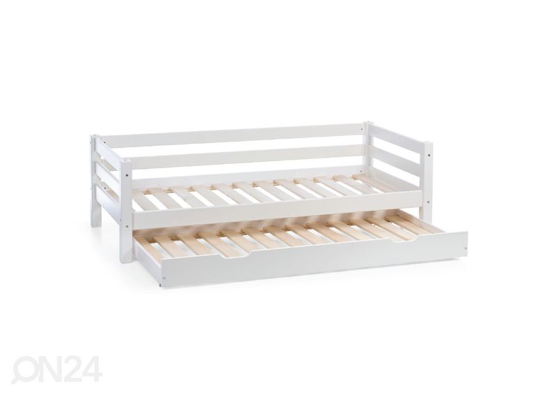 Suwem massiivipuusänky Fantazy 90x200 cm varasängyllä ja turvalaidoilla kuvasuurennos