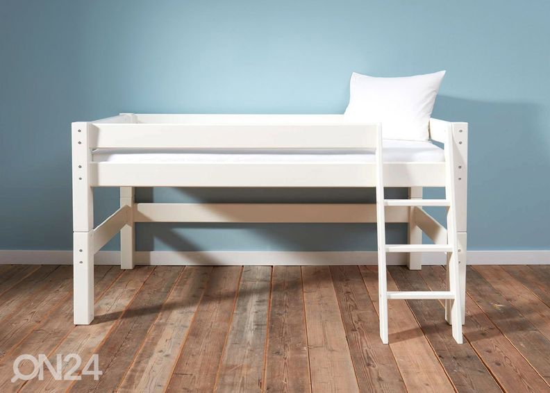 Suwem puolikorkea parvisänky Lahe MINI viistotikkailla 80x160 cm kuvasuurennos