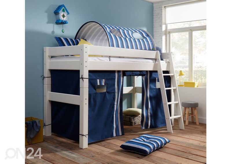 Suwem puolikorkea parvisänky Lahe MINI viistotikkailla 80x160 cm kuvasuurennos