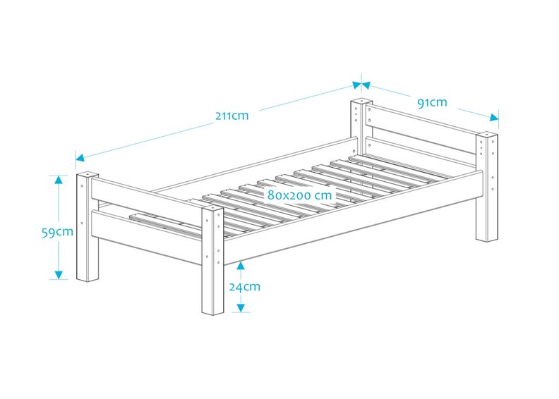 Suwem sänky Lahe 80x200 cm kuvasuurennos