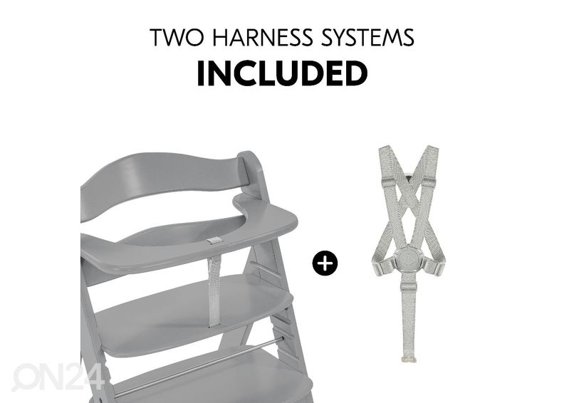 Syöttötuoli Hauck Comfort Alpha+ harmaat osat kuvasuurennos