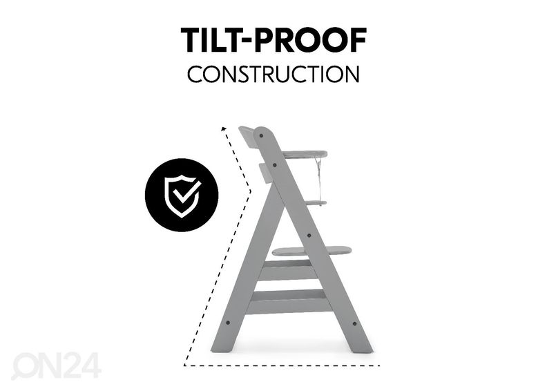 Syöttötuoli Hauck Comfort Alpha+ mustat osat kuvasuurennos