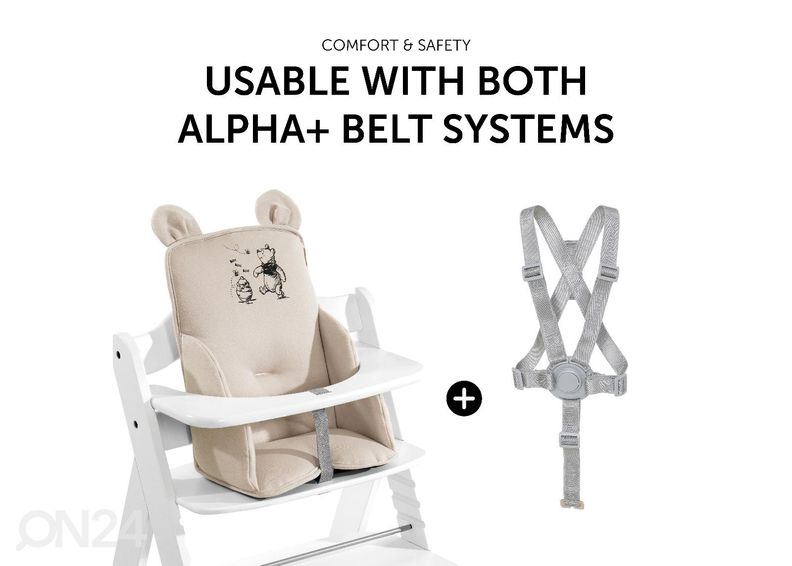 Syöttötuolin pehmuste Hauck Disney Alpha Cosy Select Winnie the Pooh beige kuvasuurennos