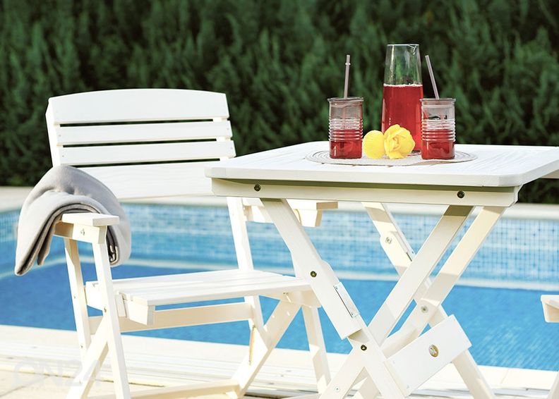 Taitettava puutarhapöytä 70x70 cm kuvasuurennos