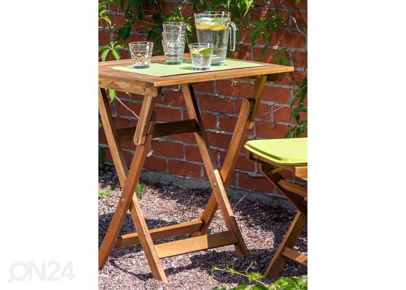 Taitettava puutarhapöytä Finlay 60x60 cm kuvasuurennos