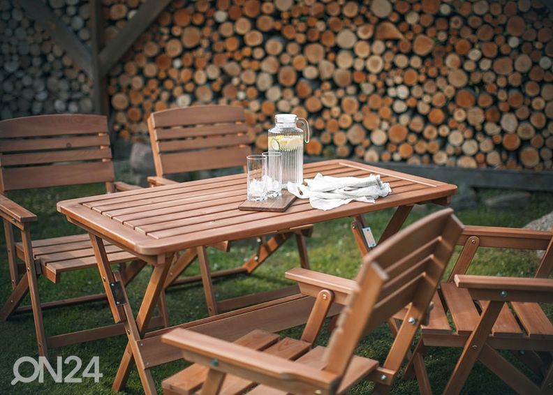 Taitettava puutarhapöytä Heini 70x130 cm kuvasuurennos