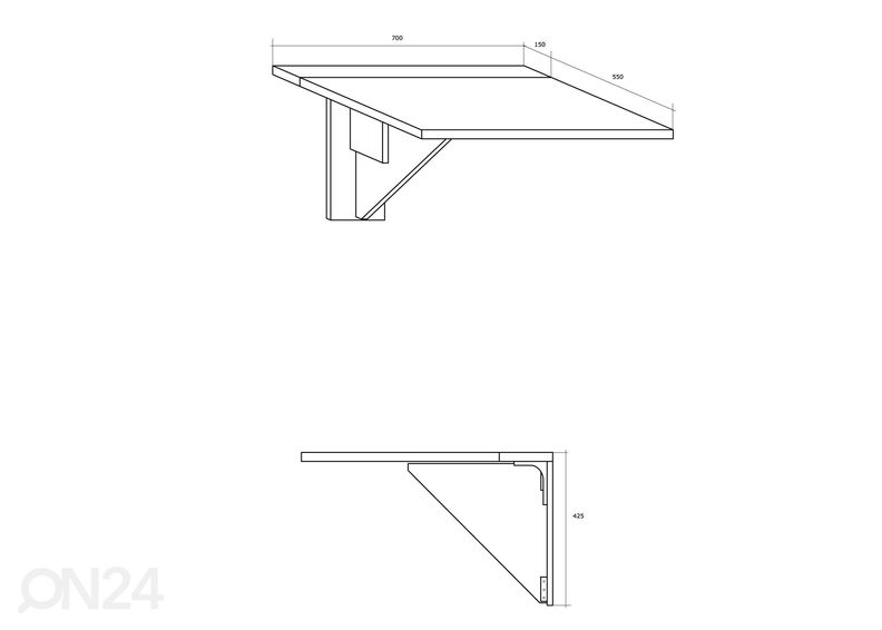Taittopöytä Conna 70x70 cm kuvasuurennos