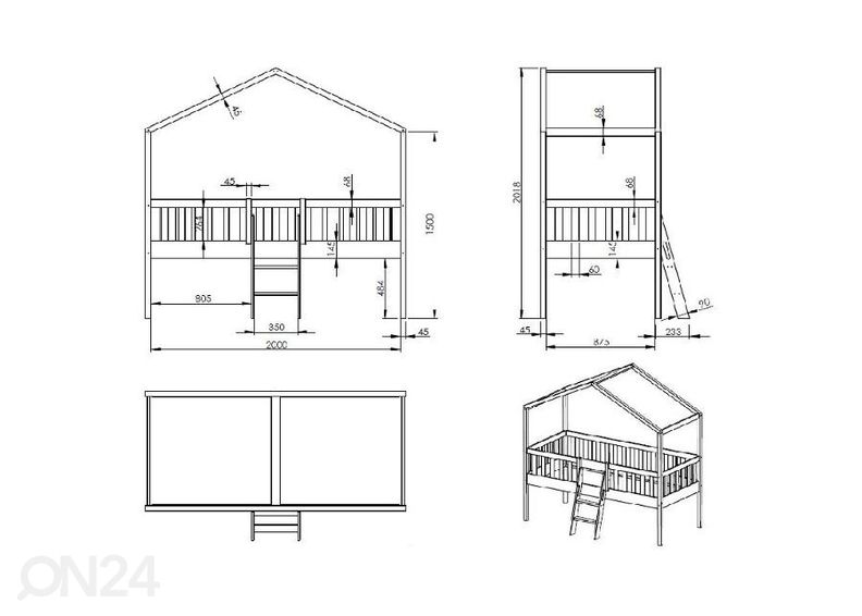 Talosänky Dallas 90x200 cm kuvasuurennos