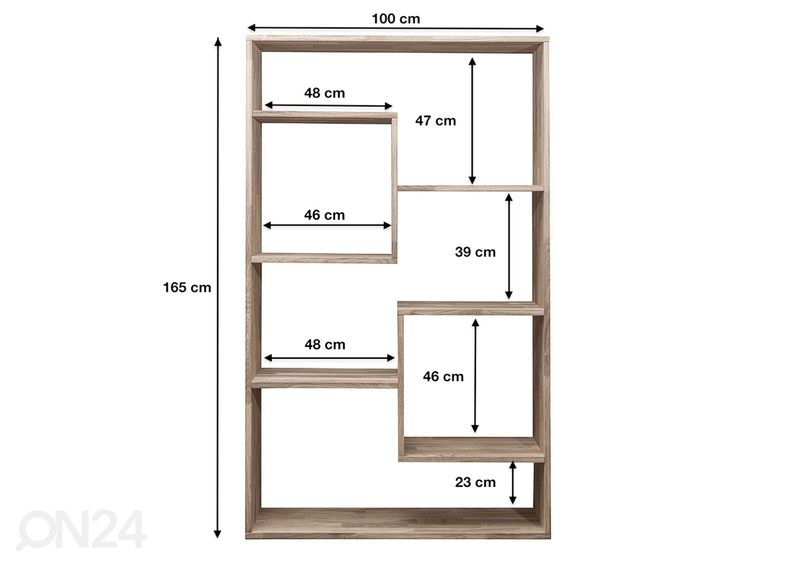 Tammi hylly Hans2, valkoinen öljy kuvasuurennos