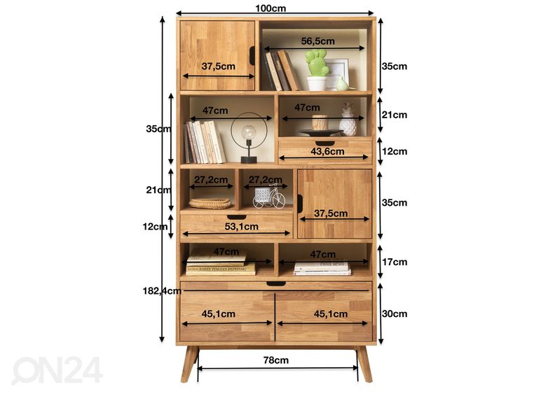 Tammi hyllykkö Scan 3 kuvasuurennos