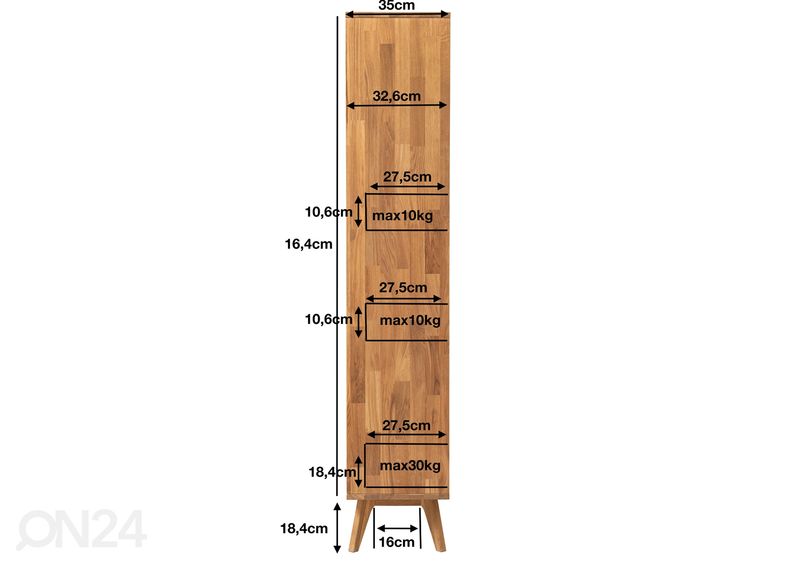 Tammi hyllykkö Scan 3 kuvasuurennos