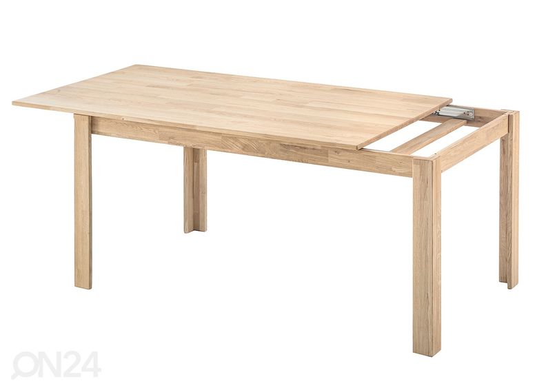 Tammi jatkettava ruokapöytä Liina 140-200x90 cm, valkoinen öljy kuvasuurennos