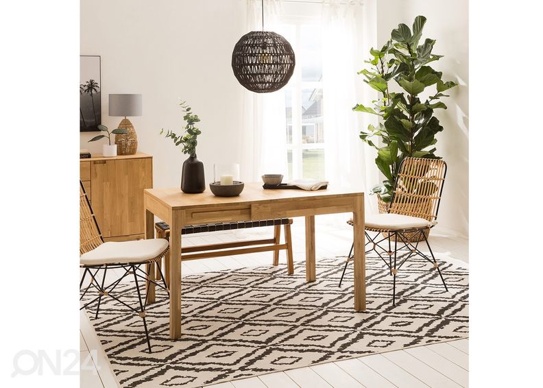 Tammi jatkettava ruokapöytä Mars 85-125x80 cm kuvasuurennos