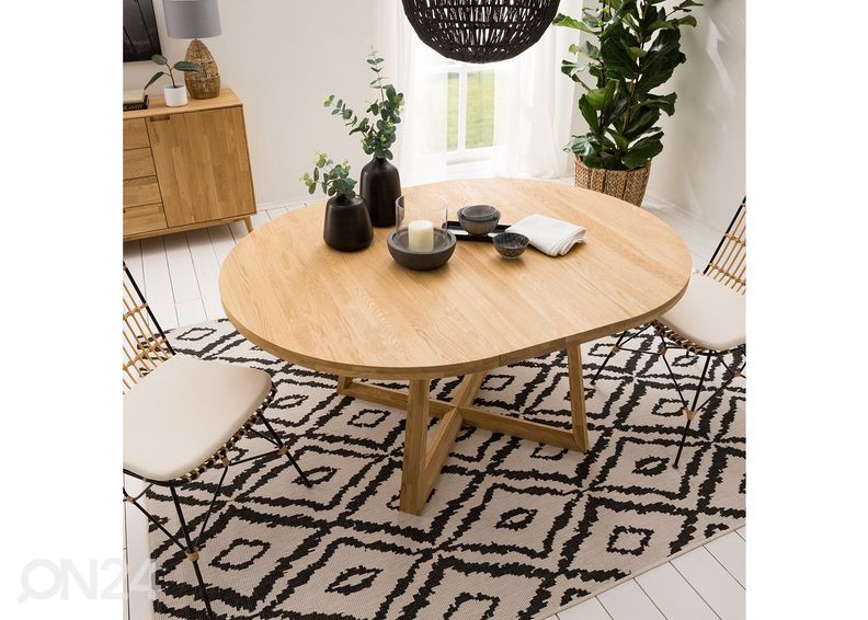 Tammi jatkettava ruokapöytä Merbi 110/150x110 cm kuvasuurennos