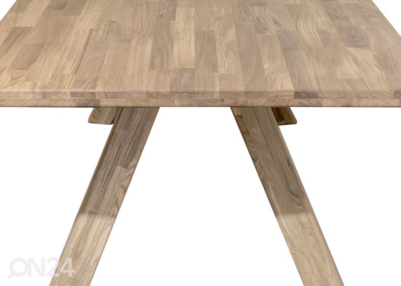 Tammi ruokapöytä Dexter 3 200x100 cm, valkoinen öljy kuvasuurennos