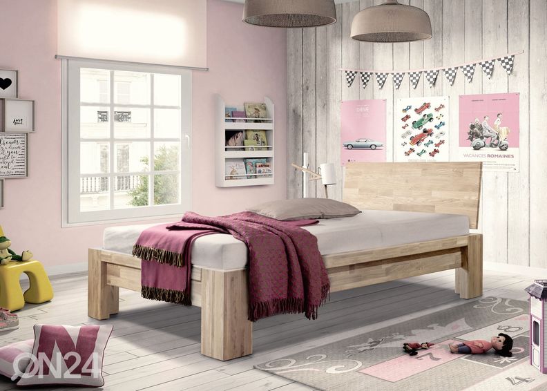Tammi sänky Montana 180х200 cm, valkoinen öljy kuvasuurennos