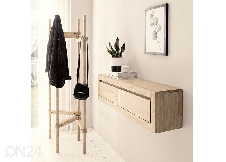 Tammi TV-taso / seinäkaappi Delf, valkoinen öljy kuvasuurennos