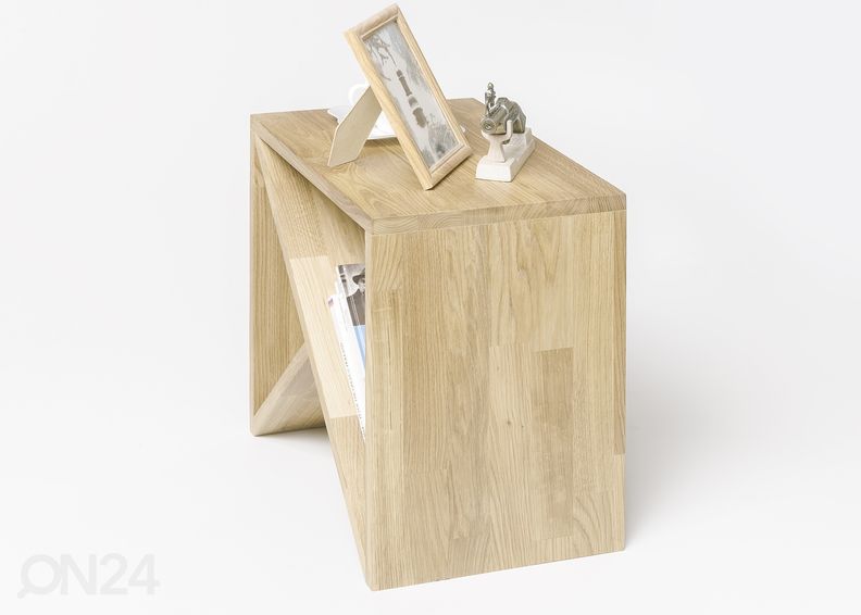 Tammi yöpöytä Hans3, valkoinen öljy kuvasuurennos