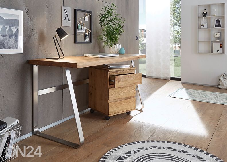 Tammipuinen työpöytä Beno II kuvasuurennos