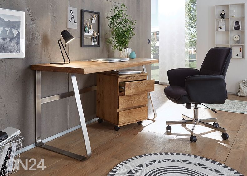 Tammipuinen työpöytä Beno II kuvasuurennos