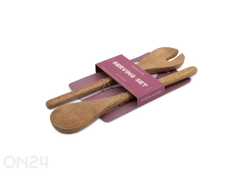 Tarjoilulusikat Jamie Oliver Big love mangopuu 29x14 cm kuvasuurennos