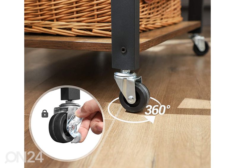 Tarjoiluvaunu 60x40 cm, ruksea / musta kuvasuurennos