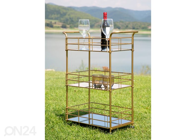 Tarjoiluvaunu Glam, kullanvärinen kuvasuurennos