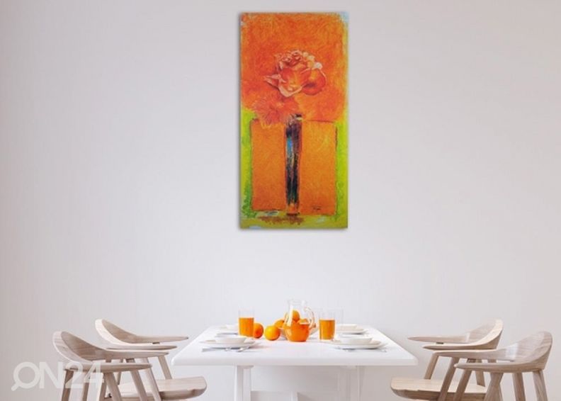 Taulu Rose in vase 3D 50x100 cm kuvasuurennos