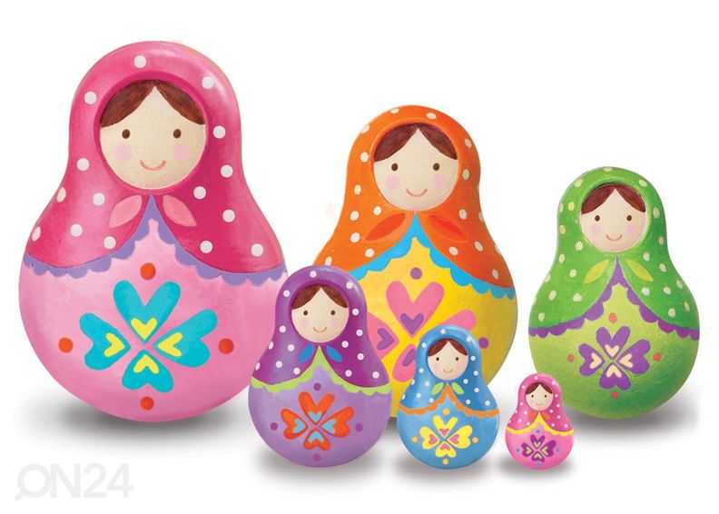 Tee itse lahjapakkaus VENÄLÄISET NUKET kuvasuurennos