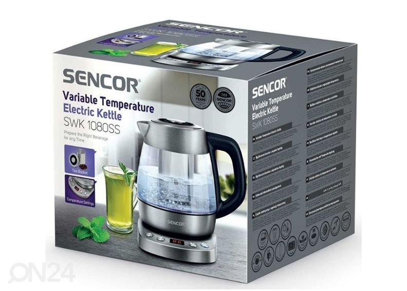 Tee-ja vedenkeitin Sencor SWK1080SS kuvasuurennos