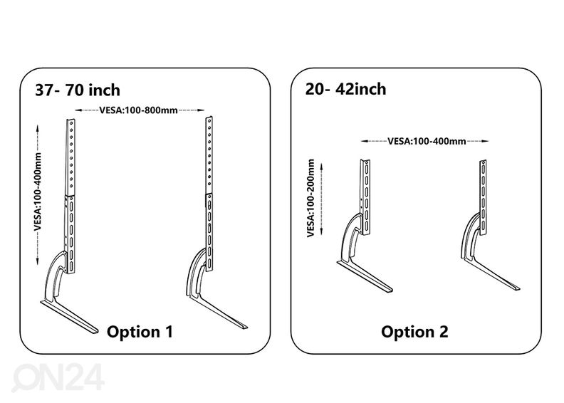 Television jalusta kuvasuurennos