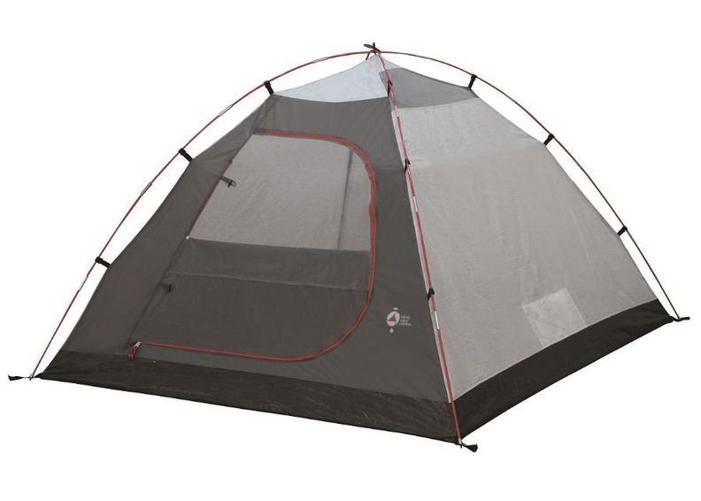 Teltta Kira 4 tummanharmaa / punainen High Peak kuvasuurennos