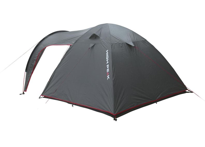 Teltta Kira 5 tummanharmaa / punainen High Peak kuvasuurennos