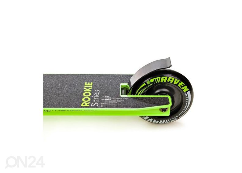 Temppupotkulauta Raven Rookie Lime kuvasuurennos