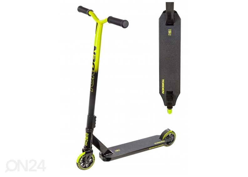 Temppupotkulauta Raven Torden musta/limevihreä 110 mm kuvasuurennos