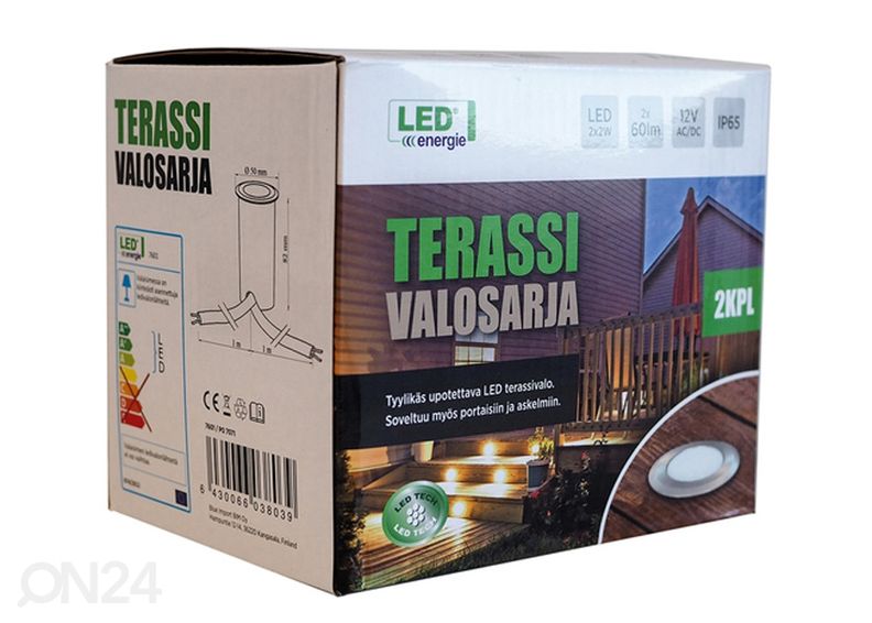Terassivalot 2 kpl LED kuvasuurennos