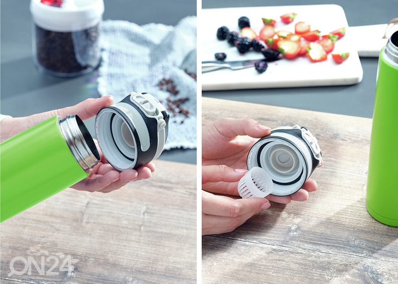 Termosmuki Flip 600 ml musta kuvasuurennos