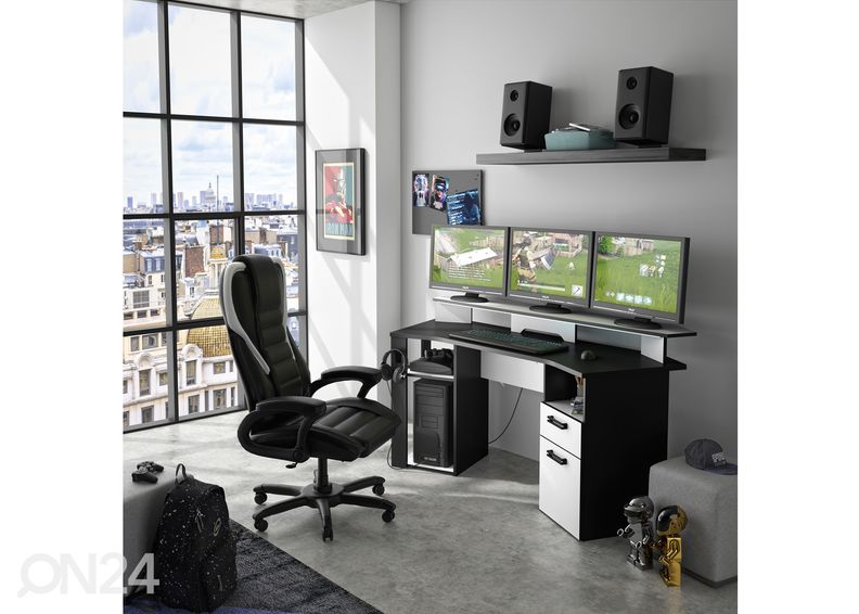 Tietokonepöytä Invaders + LED kuvasuurennos