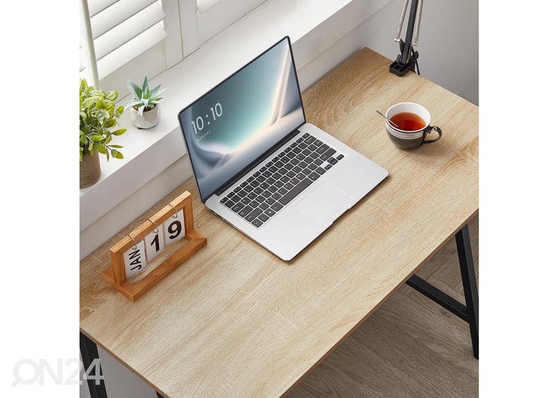 Tietokonepöytä, Sonoma tammi/musta kuvasuurennos