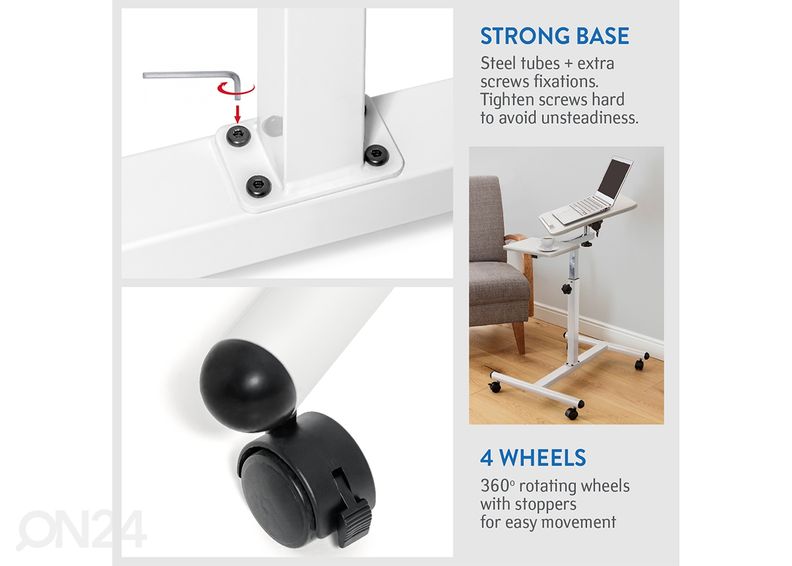 Tietokonepöytä Tatkraft Bianca kuvasuurennos