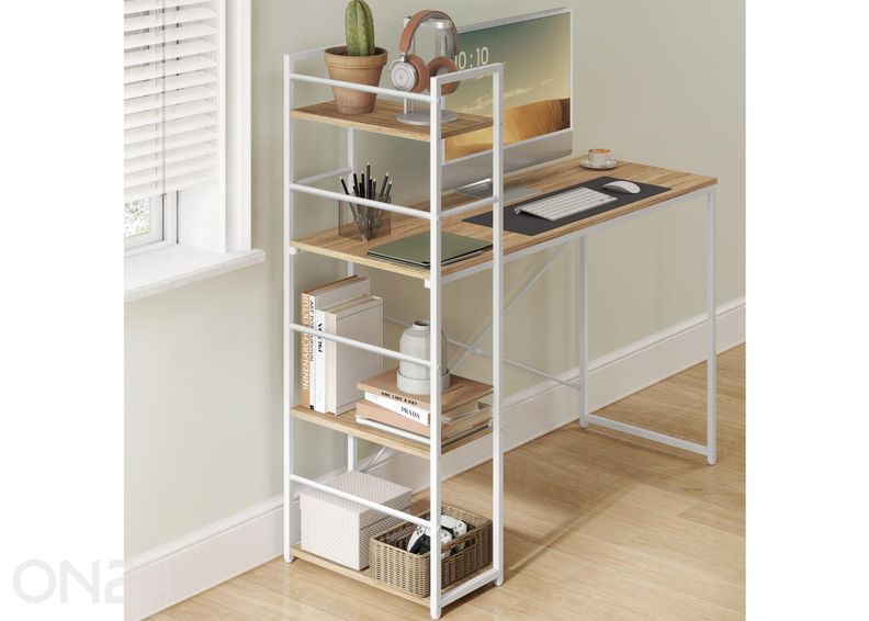 Tietokonpöytä hyllyllä kuvasuurennos