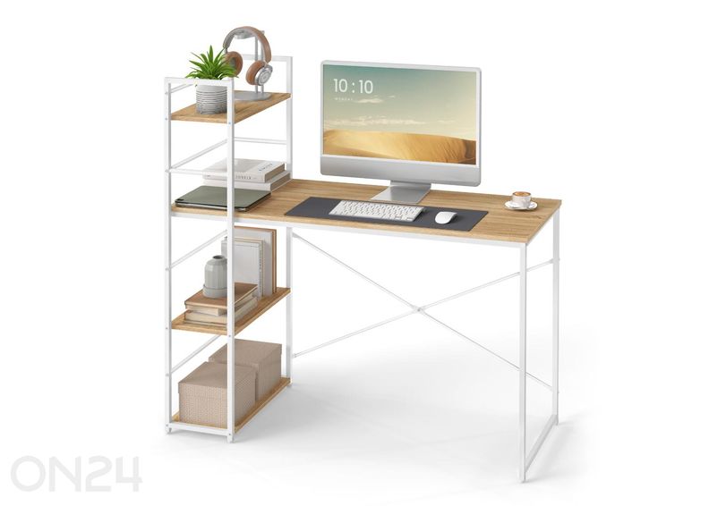 Tietokonpöytä hyllyllä kuvasuurennos