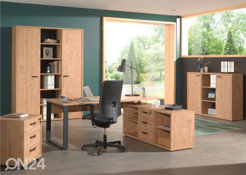 Toimistokaappi/ laatikosto Capo, kullansävyinen tammi kuvasuurennos